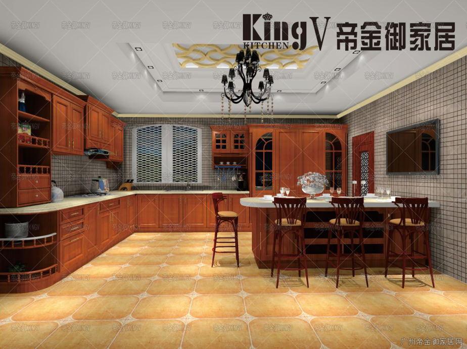 L型實(shí)木中島櫥柜